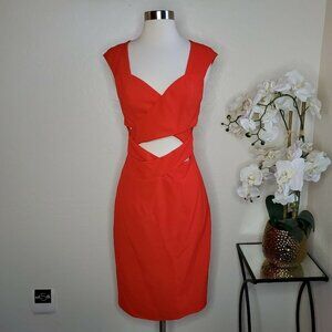 Lumier By Barino Midi Cocktail Dress In Red XS